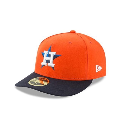 Orange Houston Astros Hat - New Era MLB Authentic Collection Low Profile 59FIFTY Fitted Caps USA2768154